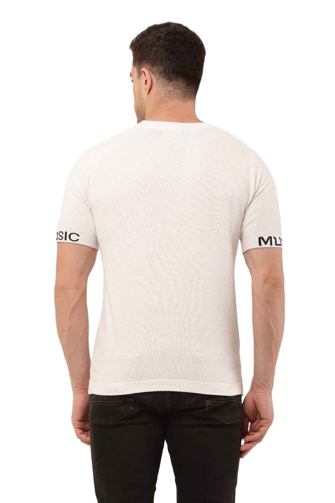 Adada Three Guitar Men's T-Shirt - Short Sleeve Knitted Design - EcomEdge