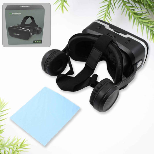 12836 3d Hd Vr Glasses Virtual Reality Goggles Headset For Ios For Android Smartphonevr Goggles-for 3d Vr Movies Video Games With Headphones (1 Pc)