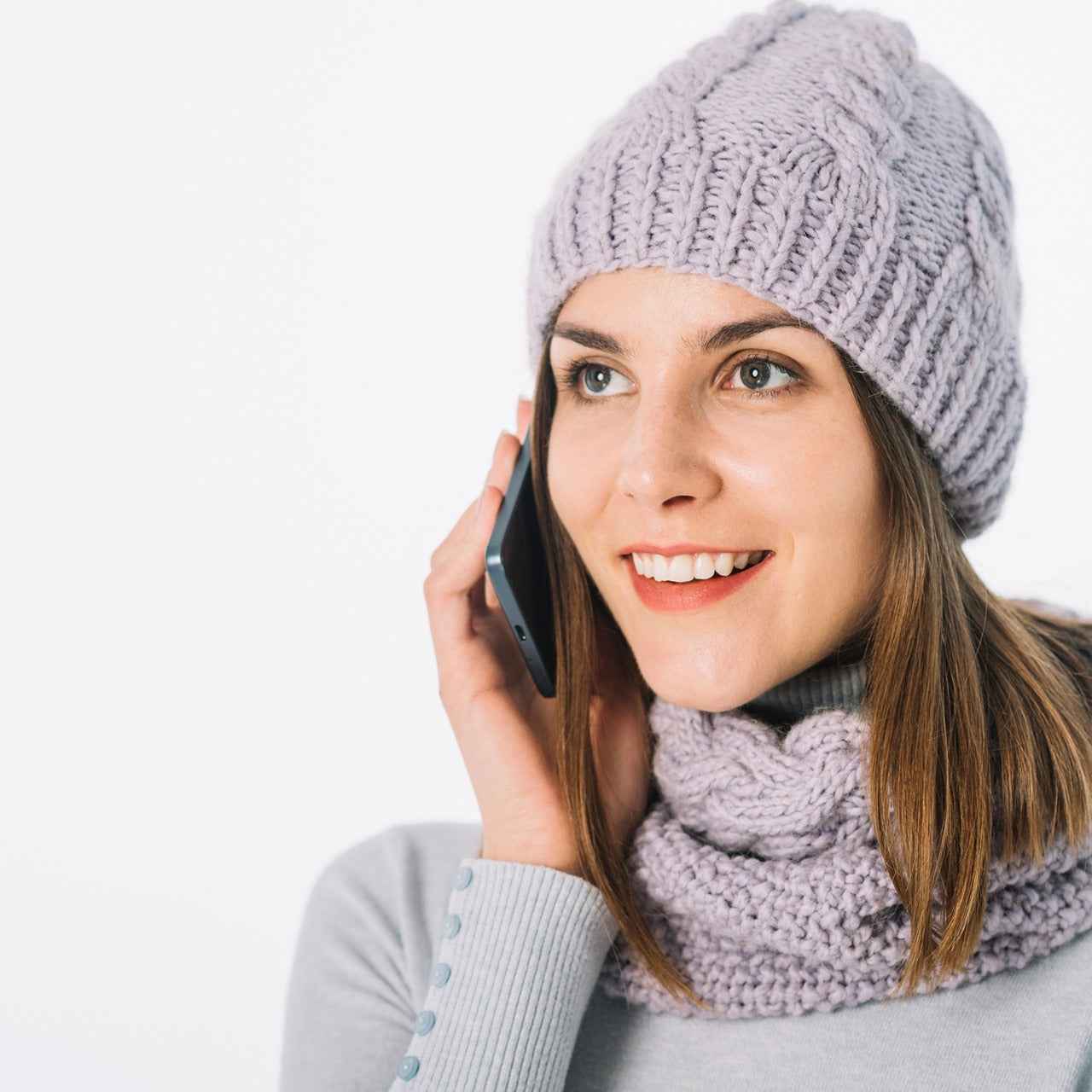 6250 Cap For Winter Woolen Knitted Black Inside Fur Caps