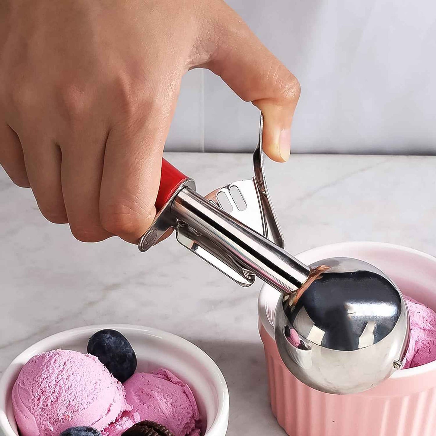 Apex Ice Cream Scoop 70 Ml Stainless Steel Head With Ergonomic Handle (1 Pc)