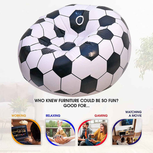 Foldable Sofa Cartoon Style Inflatable Folding Chair Ball Chair Inflatable Sofa For Adults Kids Size (110cm X 80cm)