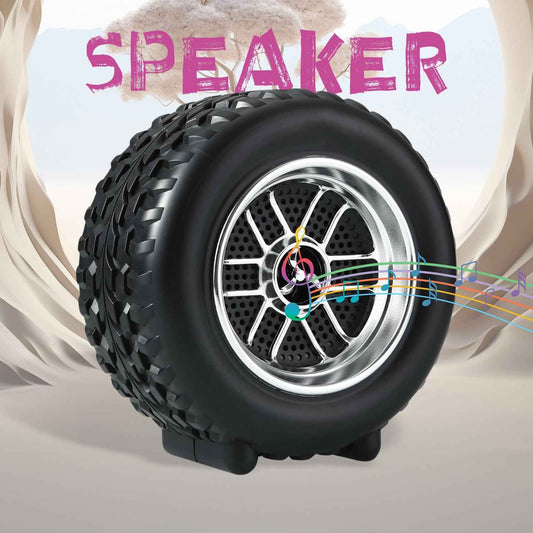 Portable Tyre Wheel Shape Wireless Bluetooth Speaker (1 Pc)