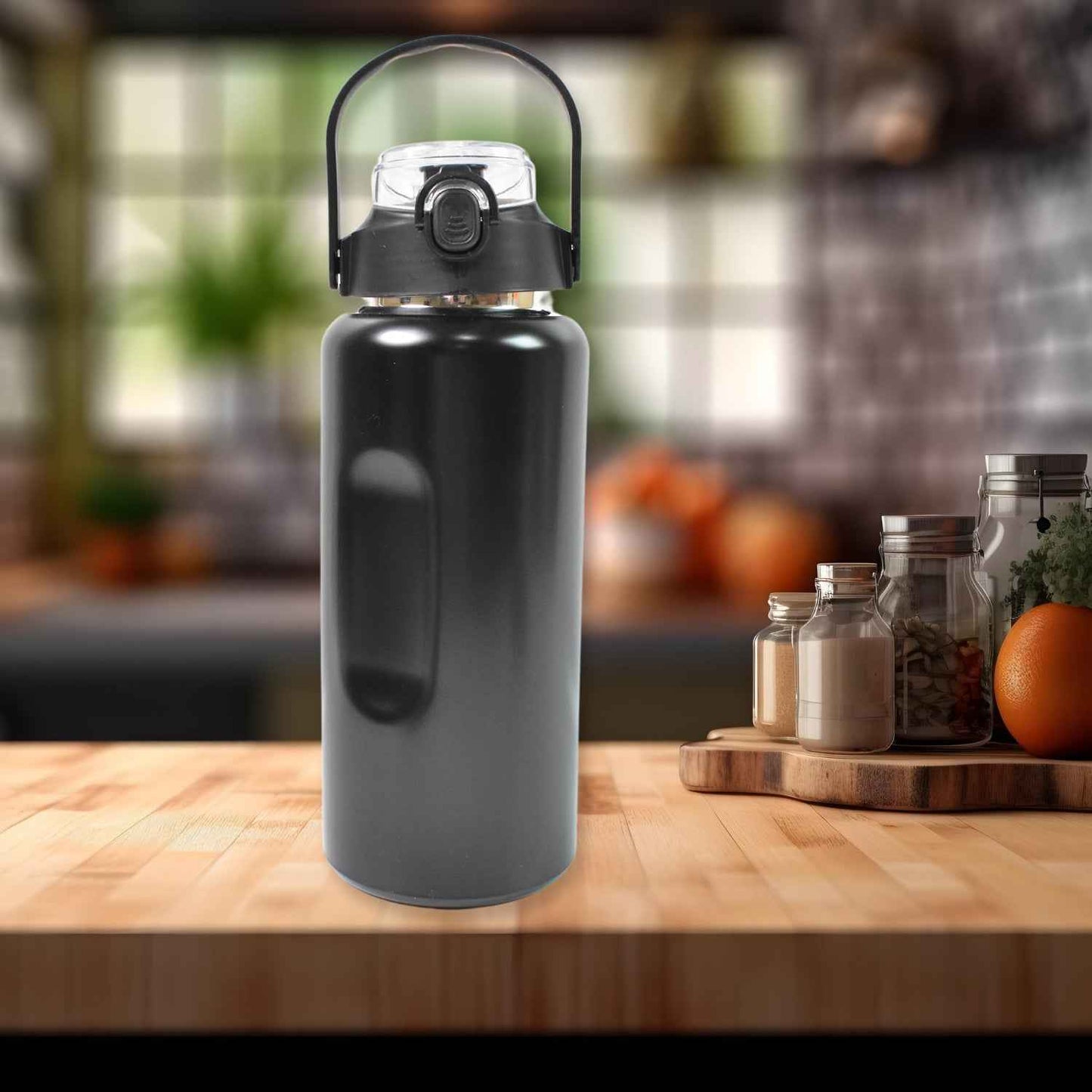 3 In 1 Stainless Steel Insulated Water Bottle Double Wall Vacuum (3 Pcs Set Different Size)
