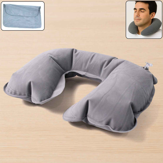 8540 Inflatable Foldable Pillow U Shape Air Cushion Travel Pillow Travel Business Trip Neck Pillow For Long Trips Ideal For Men Women Portable And Perfect For Backpacking Car Camping And Even Airplane Travel