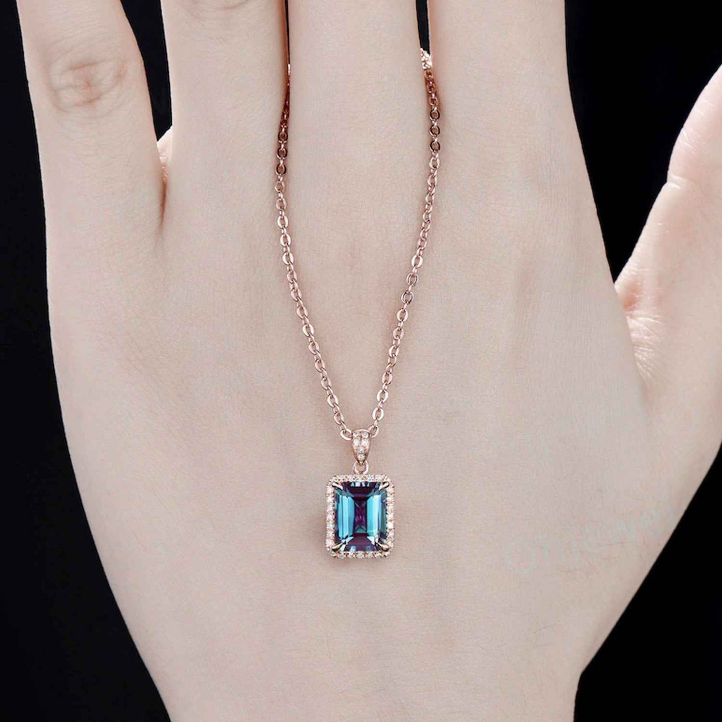 Stone Pendant Necklace Chain Set With Earrings (1 Set Mix Color Design)