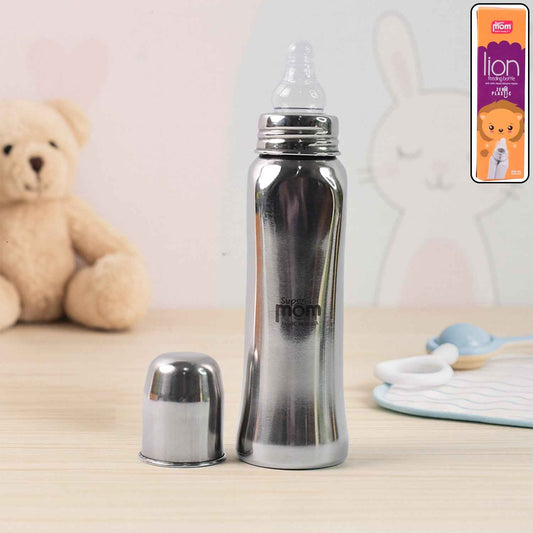 Supermom Lion Stainless Steel Feeding Bottle 250ml