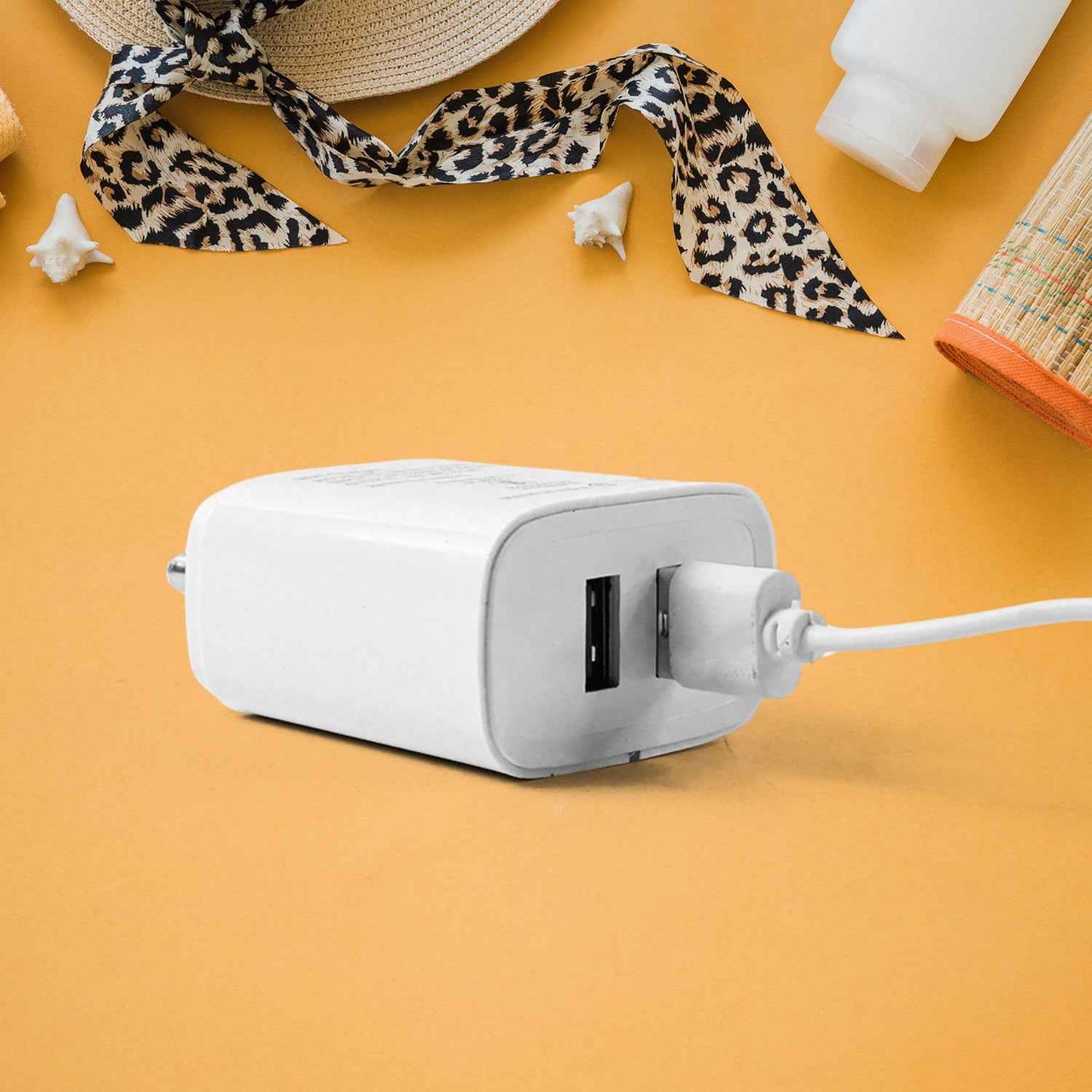 Iball Dual Usb Wall Charger 5v3.1a High-speed Dual Port Fast Charging Adapte (1 Pc)