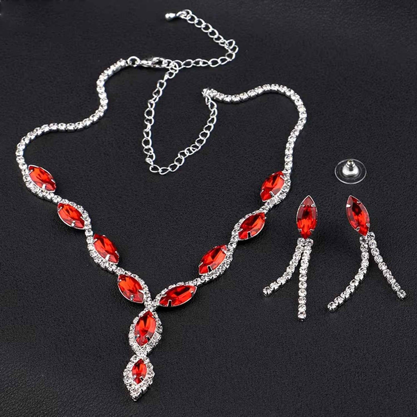 Necklace And Earrings Set Wedding Jewelry Set (1 Set Mix Color)