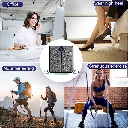 6931 Ems Foot Massager Electric Feet Massager Deep Kneading Circulation Foot Booster For Feet And Legs Muscle Stimulator Folding Portable Electric Massage Machine