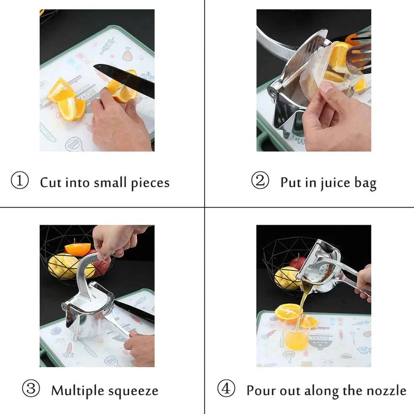 2127 Manual Aluminium Metal Fruit Press Juicer ( Brown Box )