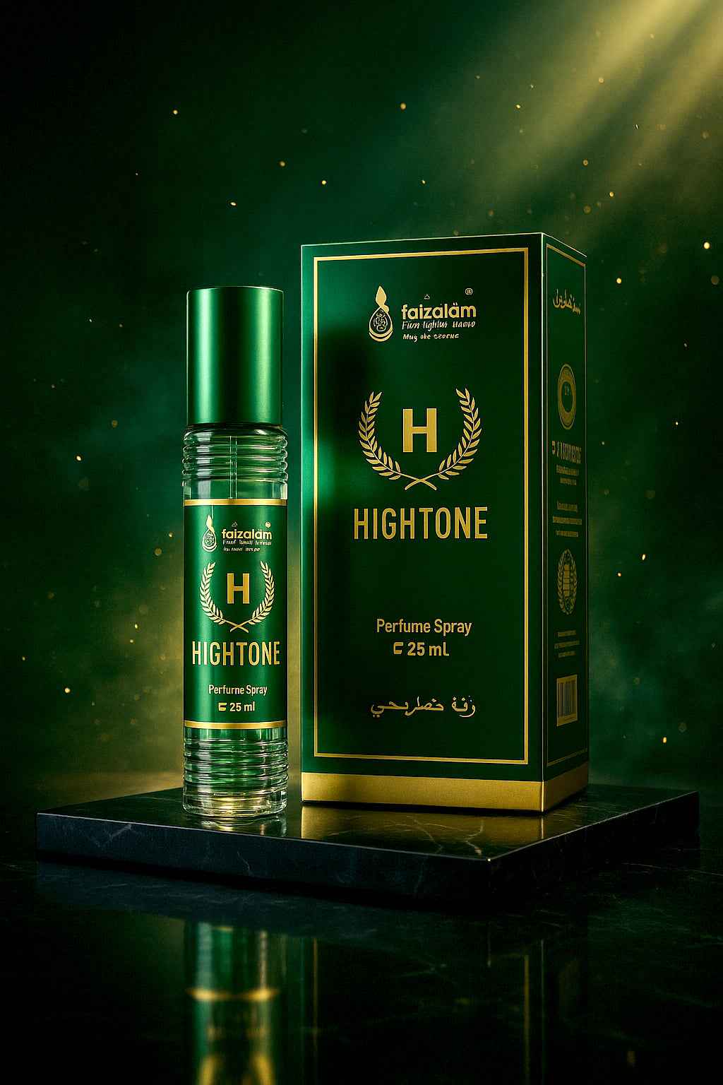 ZAM ZAM Faizalam Hightone Perfume 20 ML - Elegance in Green and Gold - EcomEdge