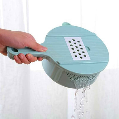 Vegetable Choppers With Drain Basket  6 In 1 Vegetable Slicer Blades (1 Set)