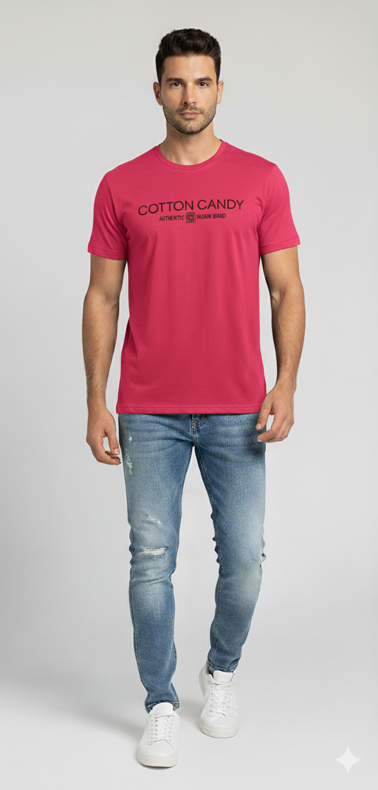 Cotton Candy Round Neck Hosiery T-Shirt ECOM4011-2