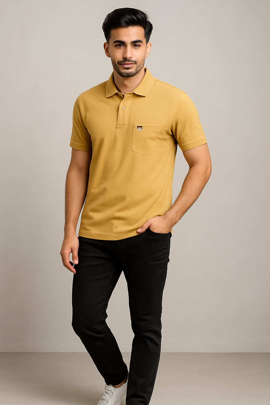 Cotton Candy Premium Collar Pocket Button T-Shirt – Hosiery Fabric