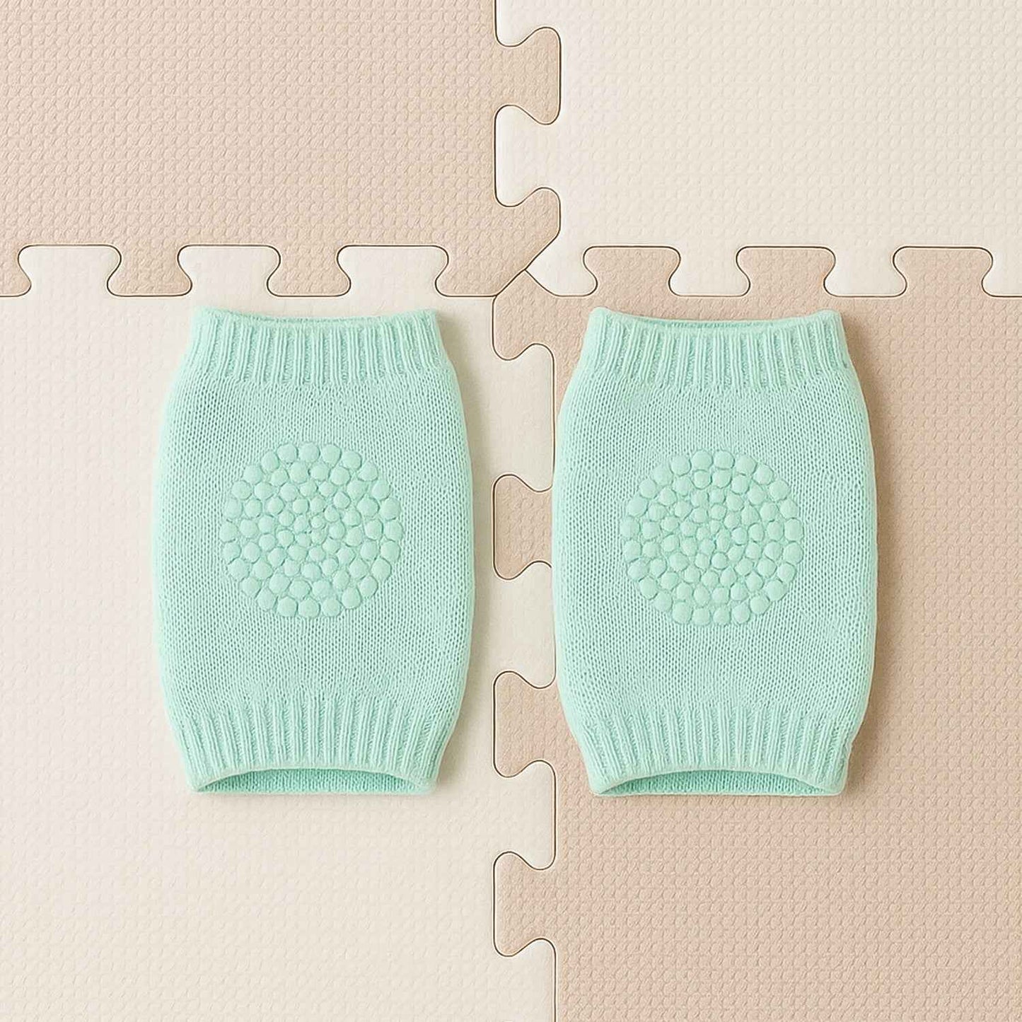 Mint Green Toddler Wool Knit Leg Warmer (Knee Guard)