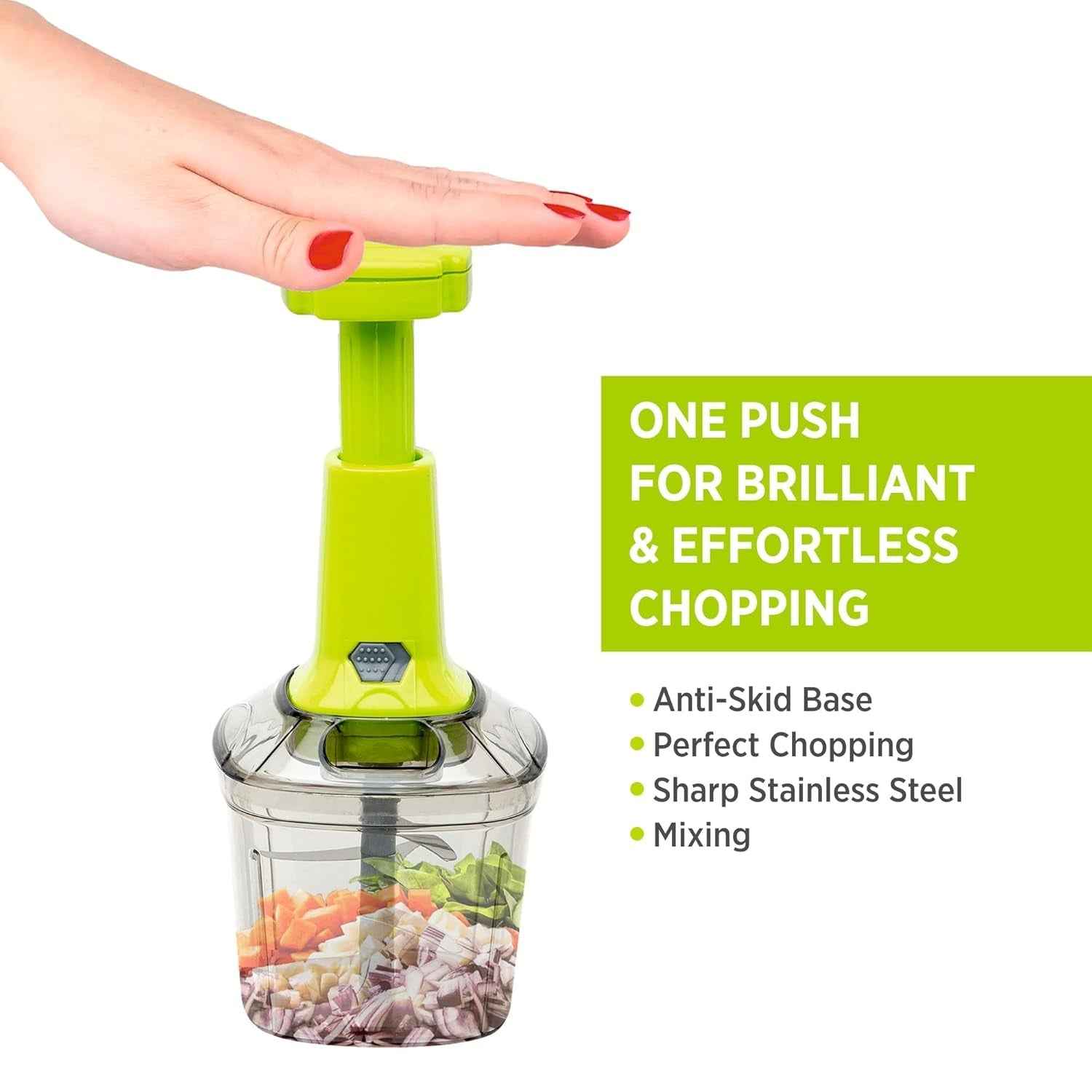 2in1 Press Vegetable Choppers For Kitchen (1100 Ml)