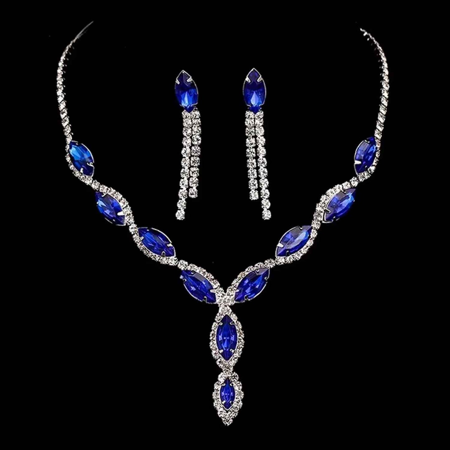 Necklace And Earrings Set Wedding Jewelry Set (1 Set  Mix Color)