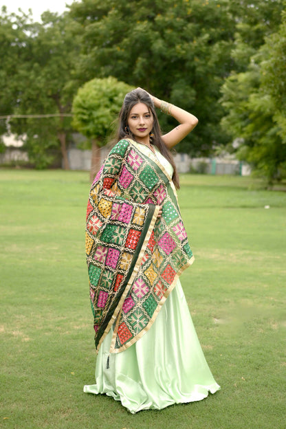 Perfect Pista Green Silk Lehenga Choli - EcomEdge