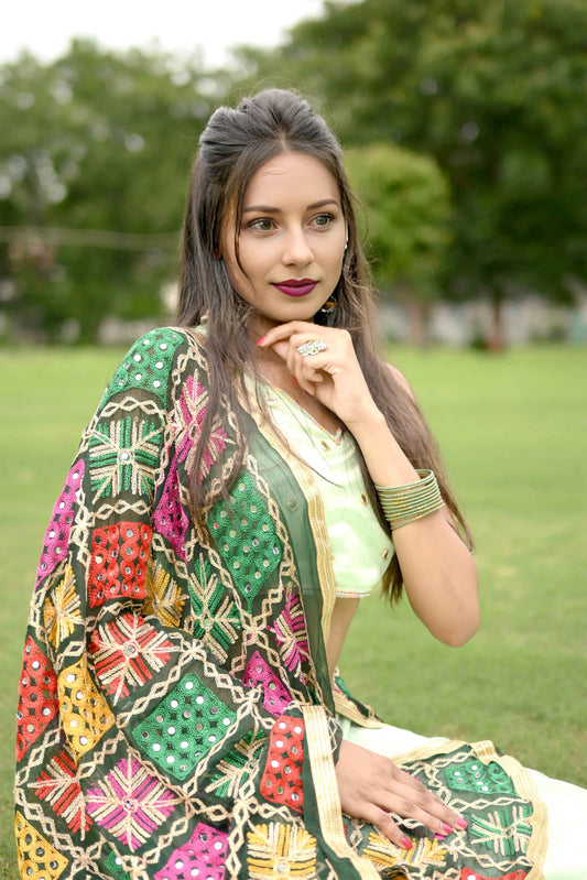 Perfect Pista Green Silk Lehenga Choli - EcomEdge