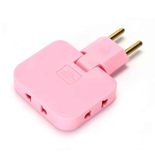 Wireless 3 In 1 Foldable Wall Plug Adapter  Socket  Converter (1 Pc)