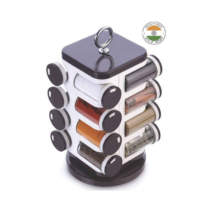 8119 Ganesh Multipurpose Revolving Spice Rack With 16 Pcs Dispenser Each 100 Ml Plastic Spice Abs Material 1 Piece Spice Set 1 Piece Spice Set  (Plastic)