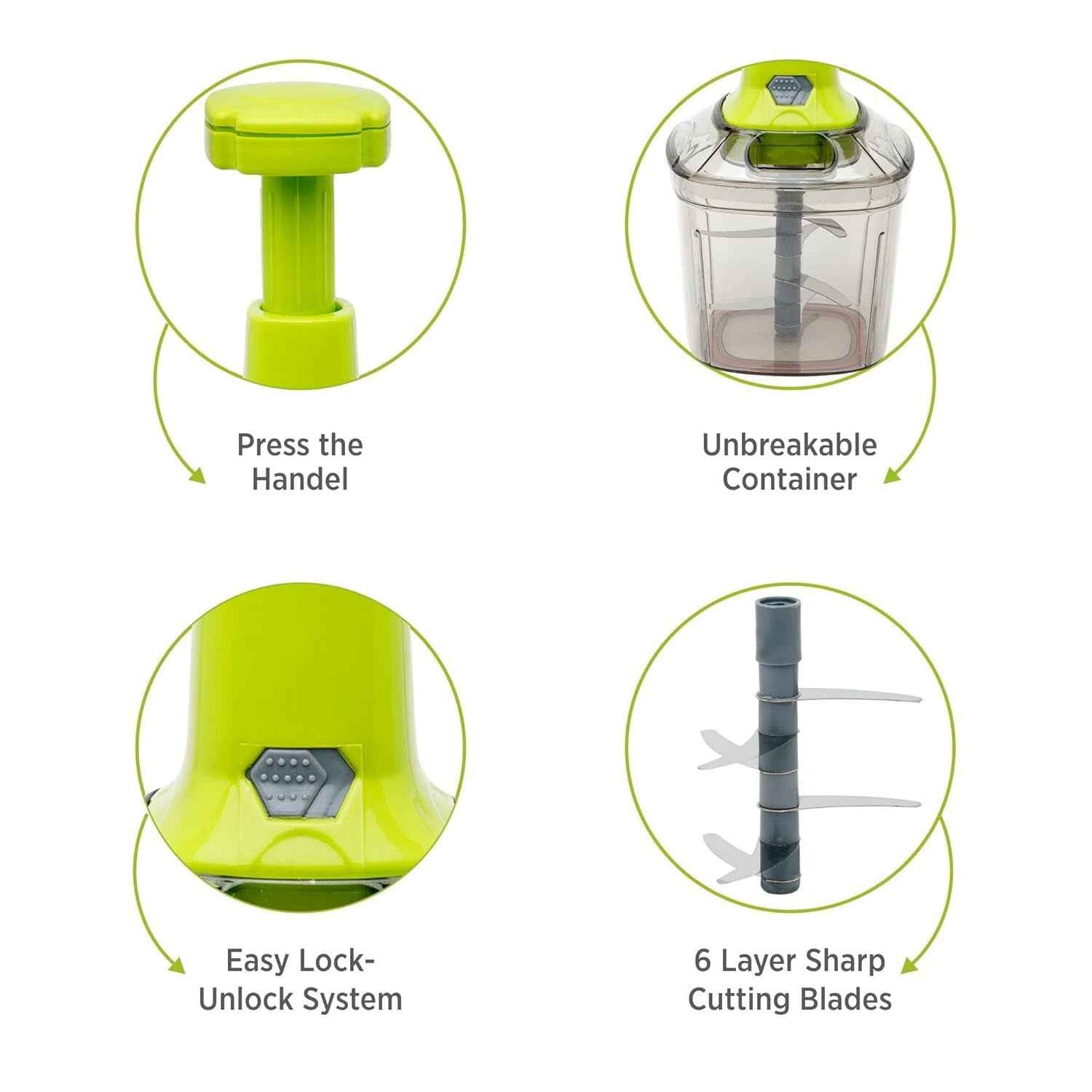2in1 Press Vegetable Choppers For Kitchen (1100 Ml)