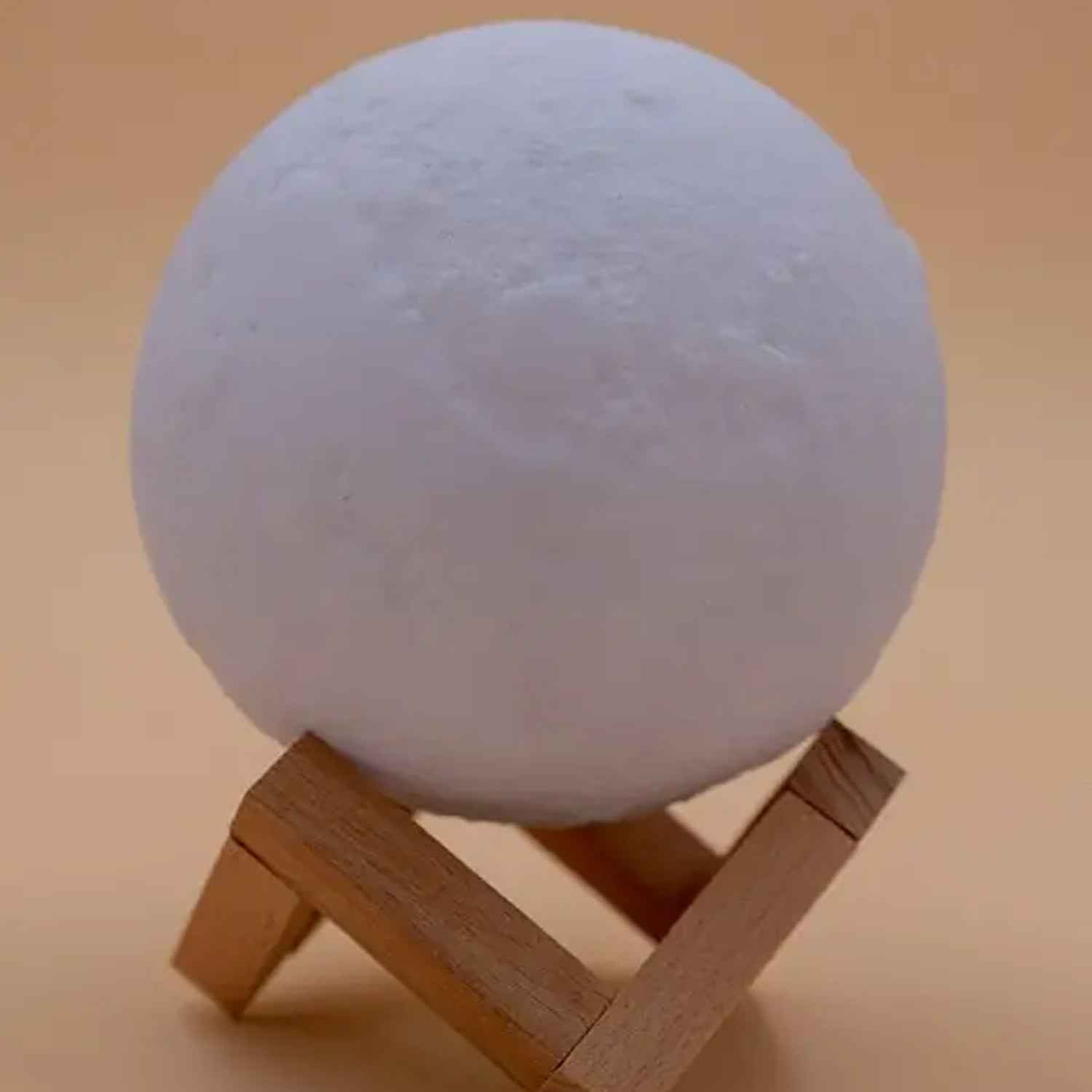 3d 2 In 1 Led Printed Moon Lamp  Aroma Diffuser (1 Pc)
