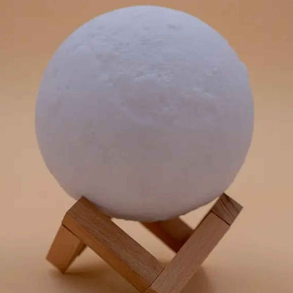3d 2 In 1 Led Printed Moon Lamp  Aroma Diffuser (1 Pc)
